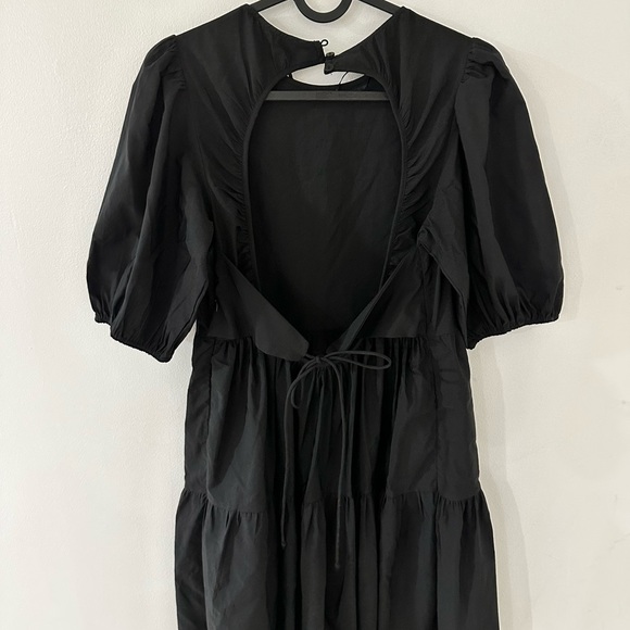 Zara Tiered poplin dress black - Picture 9 of 9